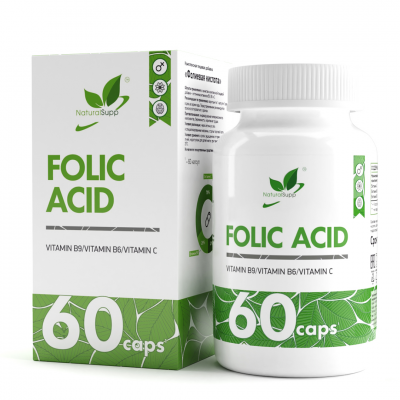 Фолиевая кислота Витамин B9 NaturalSupp Folic Acid, 60 капс.