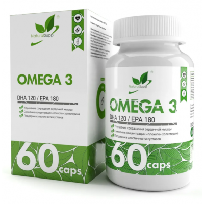 Омега - 3 30% NaturalSupp Omega - 3 30%, 60 капс.