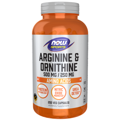 Аргинин & Орнитин Now Foods Arginine & Ornithine, 250 капс.