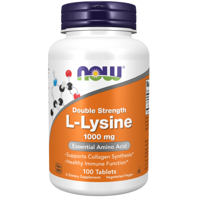 Лизин Now Foods L-lysine, 1000 мг, 100 табл.