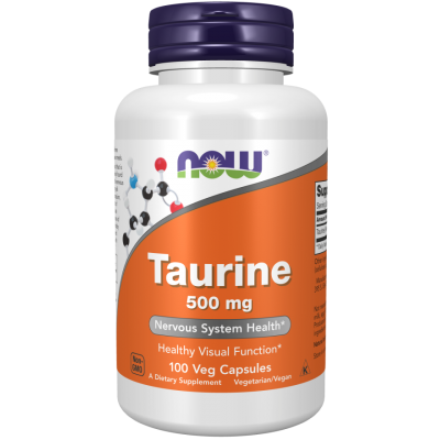 Таурин Now Foods Taurine, 500 мг, 100 капс.