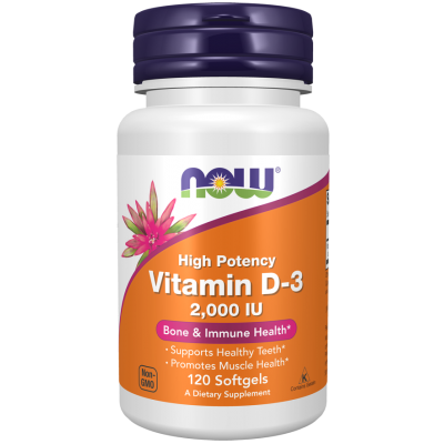 Витамин D-3 Now Foods Vitamin D-3 2000 IU,  120 капс.
