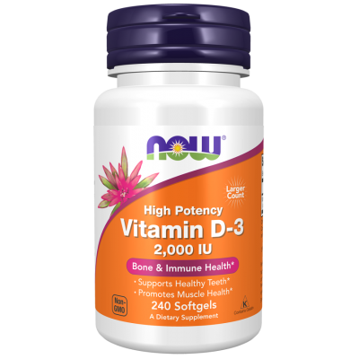 Витамин D-3 Now Foods Vitamin D-3 2000 IU,  240 капс.