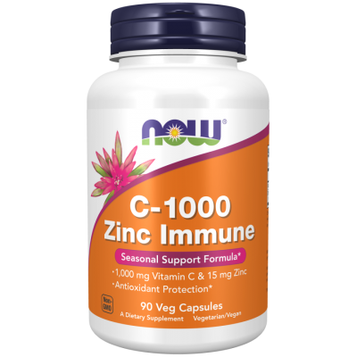 Витамин C-1000 с цинком Now Foods C-1000 Zinc Immune, 90 капс.