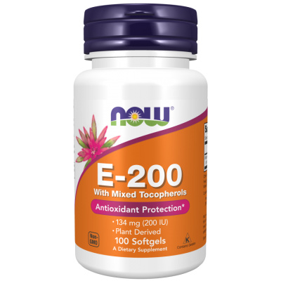 Витамин E-200 Now Foods (200 IU), 100 капс.