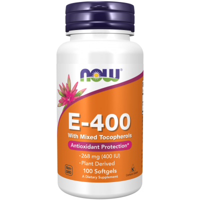 Витамин E-400 Now Foods (400 IU), 100 капс.