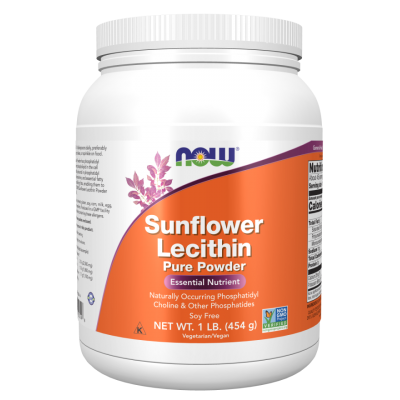 Лецитин Подсолнечный Now Foods Sunflower Lecithin Powder, 454 гр.