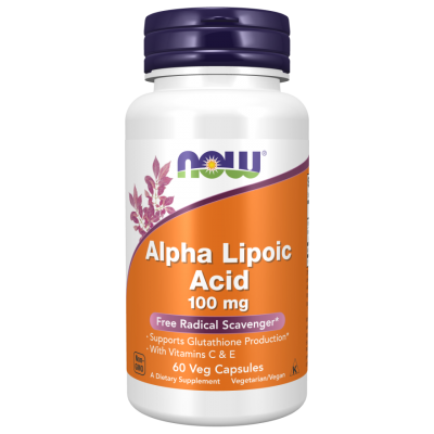 Альфа-липоевая кислота Now Foods Alpha Lipoic Acid, 100 мг, 60 капс. 