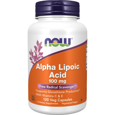 Альфа-липоевая кислота Now Foods Alpha Lipoic Acid, 100 мг, 120 капс. 