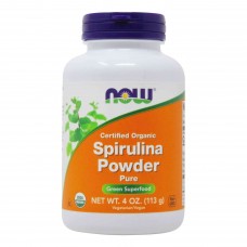 NOW Foods Spurilina Powder, Сертифицированный органический порошок из спирулины, чистый, 113 г (4 унции)